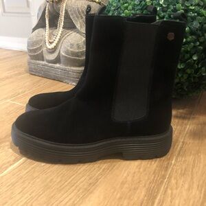 Women's Black Suede Ankle Boots